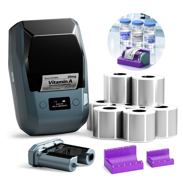 NIIMBOT M2 2-Inch Label Maker for Vial Bottle Labels, Lab Storage & Sample Organization