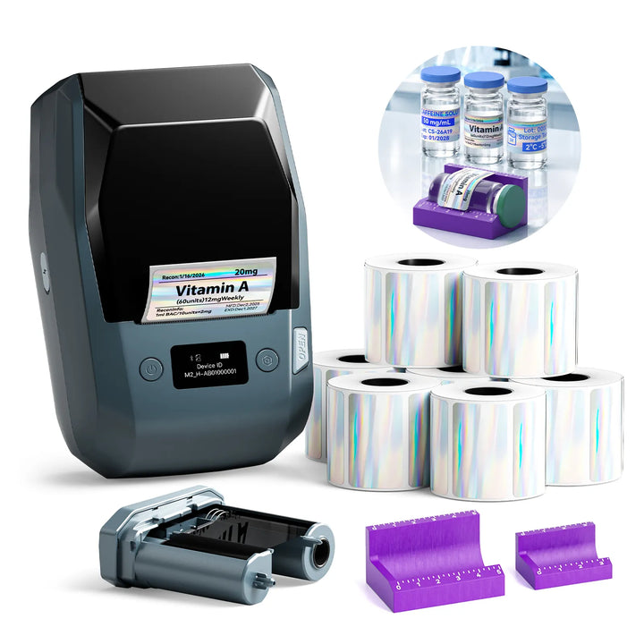 NIIMBOT M2 2-Inch Label Maker for Vial Bottle Labels, Lab Storage & Sample Organization