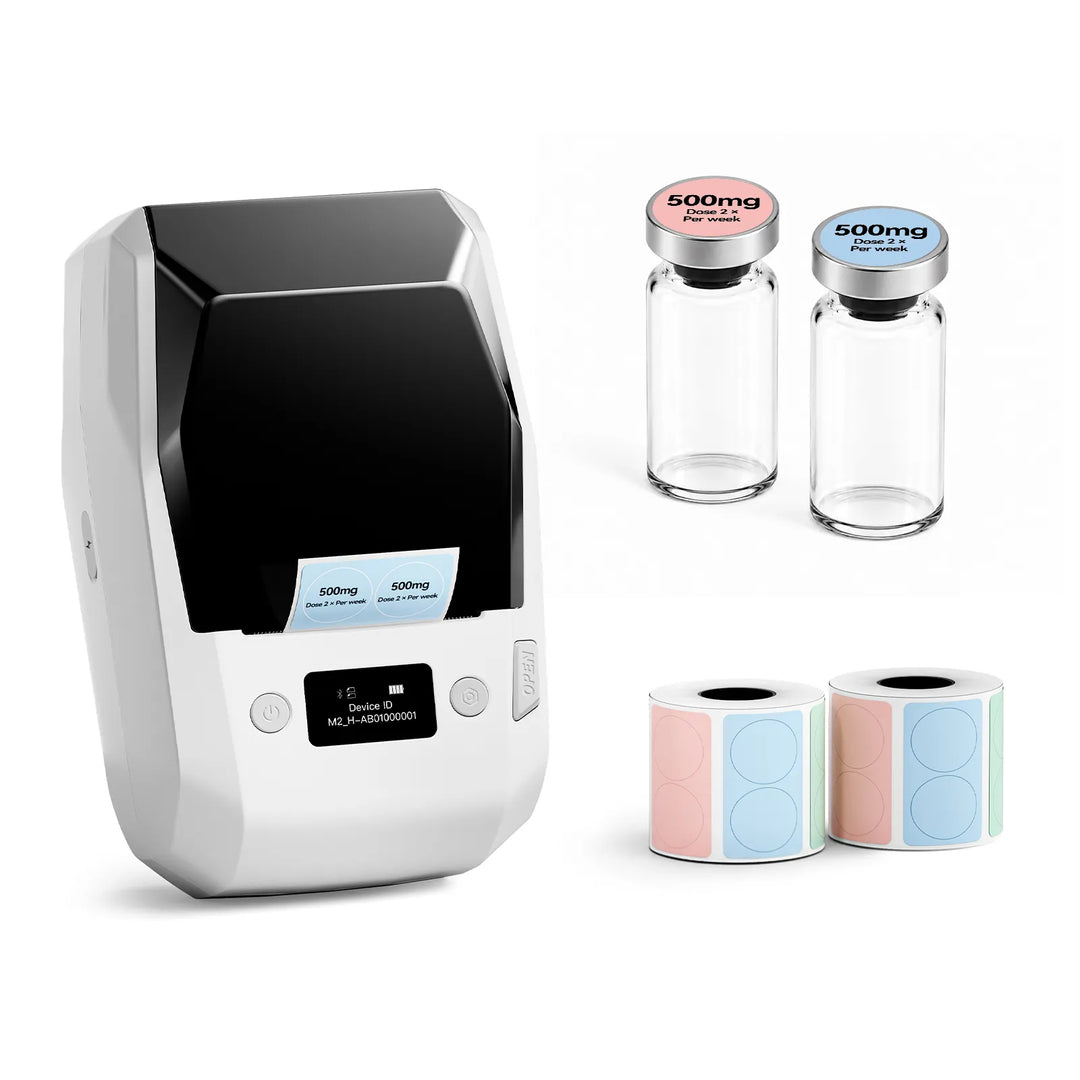 NIIMBOT M2 2-Inch Label Maker for Vial Bottle Labels, Lab Storage & Sample Organization