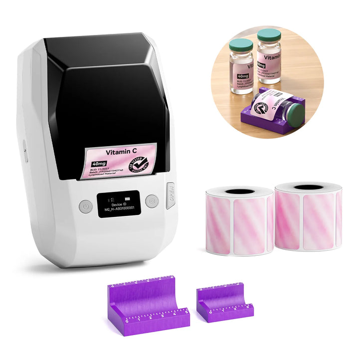 NIIMBOT M2 2-Inch Label Maker for Vial Bottle Labels, Lab Storage & Sample Organization