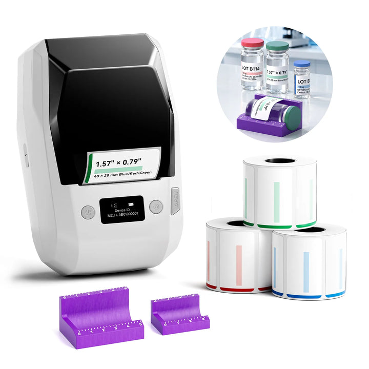 NIIMBOT M2 2-Inch Label Maker for Vial Bottle Labels, Lab Storage & Sample Organization