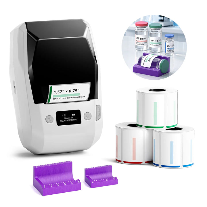 NIIMBOT M2 2-Inch Label Maker for Vial Bottle Labels, Lab Storage & Sample Organization