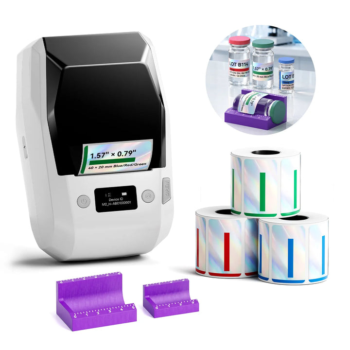 NIIMBOT M2 2-Inch Label Maker for Vial Bottle Labels, Lab Storage & Sample Organization
