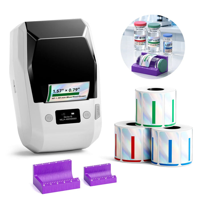 NIIMBOT M2 2-Inch Label Maker for Vial Bottle Labels, Lab Storage & Sample Organization