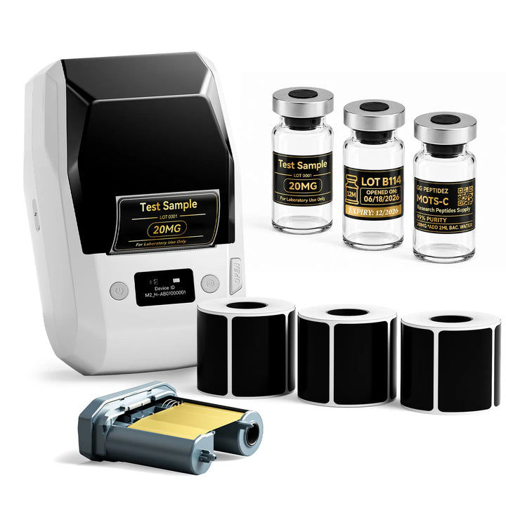 NIIMBOT M2 2-Inch Label Maker for Vial Bottle Labels, Lab Storage & Sample Organization
