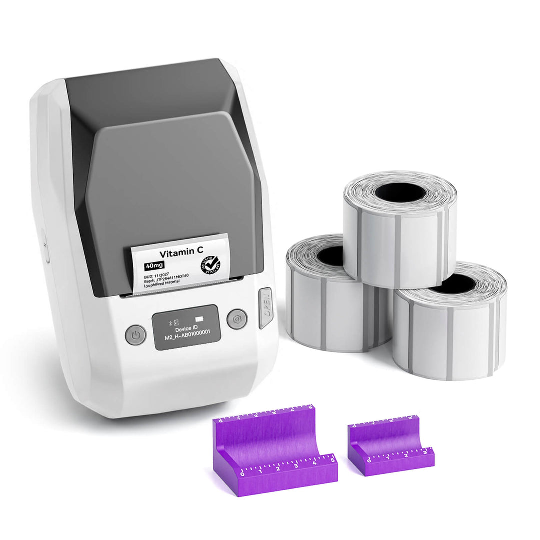 NIIMBOT M2 2-Inch Label Maker for Vial Bottle Labels, Lab Storage & Sample Organization