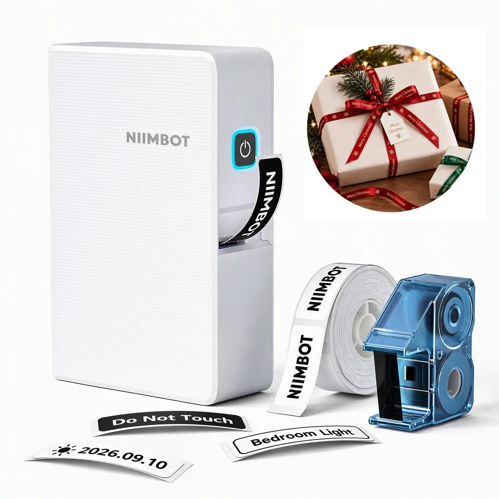 Niimbot N1 Smart Bluetooth Label Maker Machine, Handheld Thermal Transfer Printer for Gift Wrapping Ribbon, Home Storage Labels, Office Files, Jewelry Tags