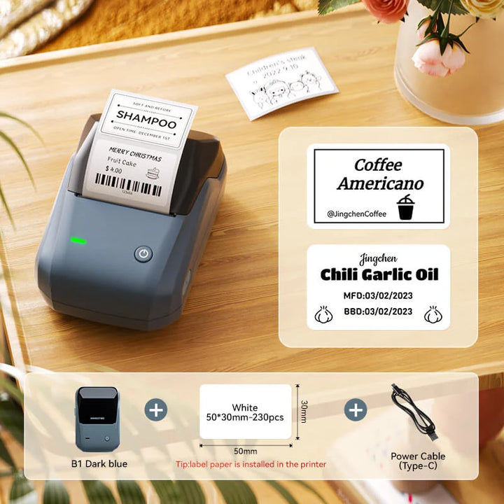 NIIMBOT B1 Thermal Cable Label Printer for Cable Management, Switch,Asset Label