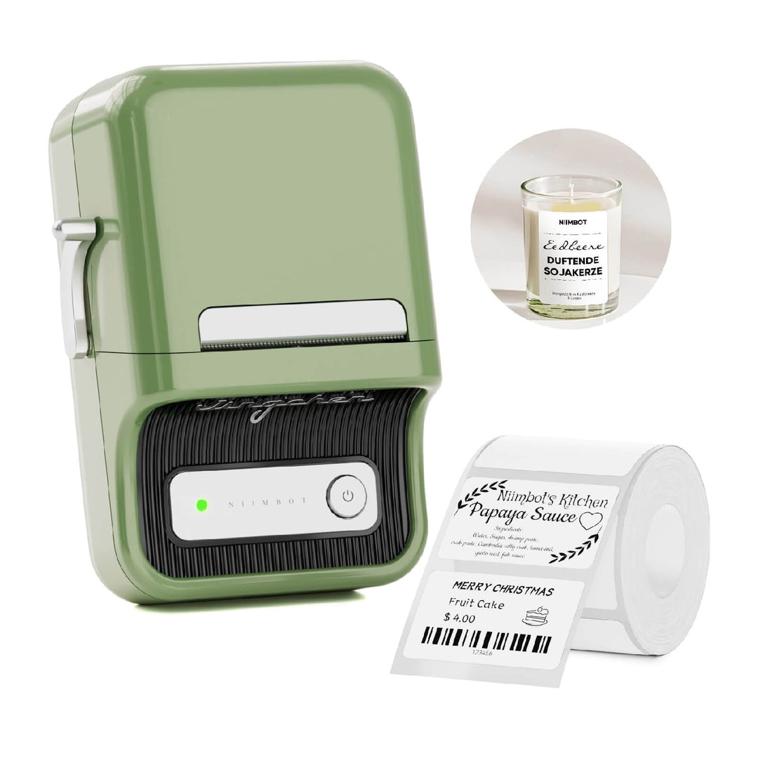 NIIMBOT B21 Bluetooth Thermal Label Printer green