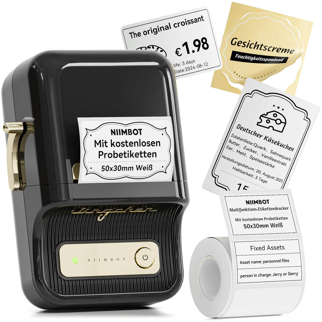 NIIMBOT B21 Bluetooth Thermal Kitchen Storage Labels Printer black