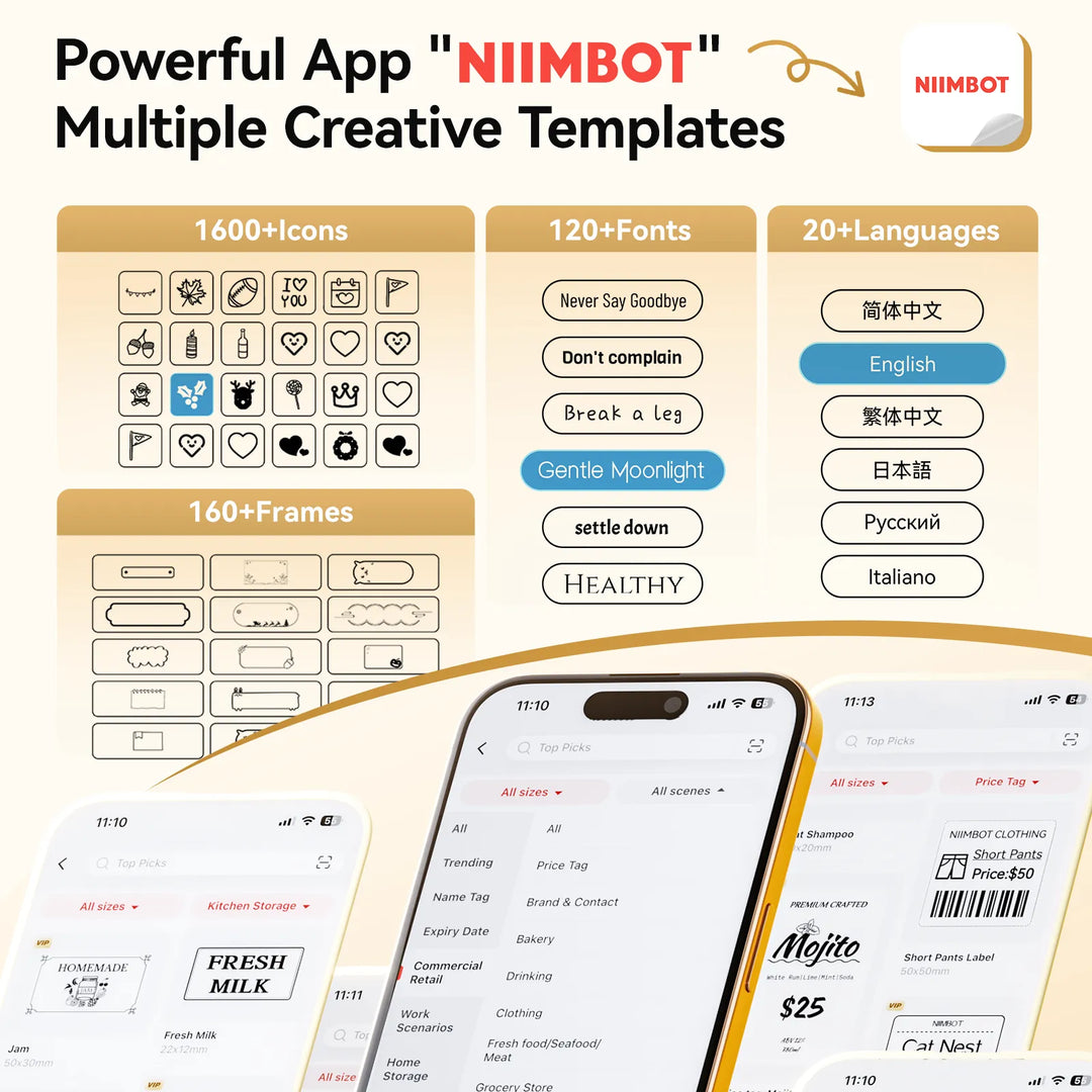 NIIMBOT B2 Pro Photo Maker-Maschine, 300 DPI High Definition, tragbarer Thermo-Pohoto-Drucker mit lustiger APP für Fotos, Scrapbook, Zuhause