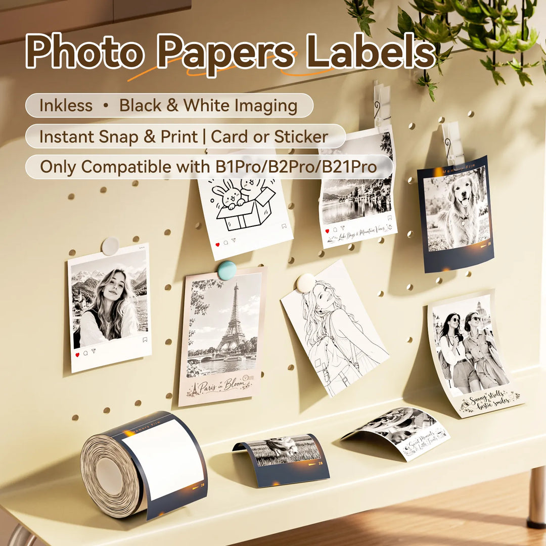 Photo Thermal Label Paper Only for B21 Pro, B1 Pro, B2 Pro