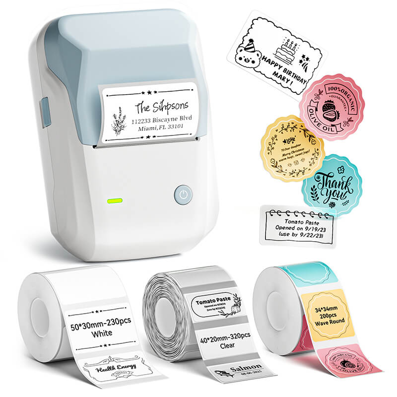 NIIMBOT B1 Inkless Thermal Label Printer, Create Professional Business Labels with Ease