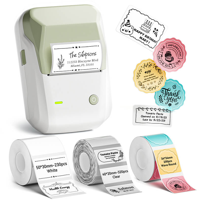 NIIMBOT B1 Inkless Thermal Label Printer, Create Professional Business Labels with Ease