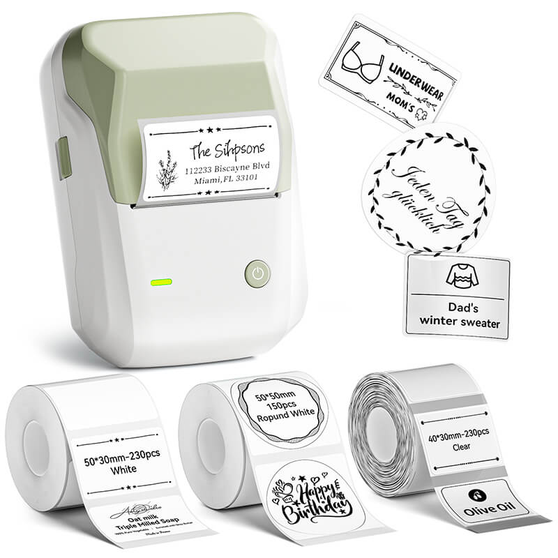 NIIMBOT B1 Inkless Thermal Label Printer, Create Professional Business Labels with Ease