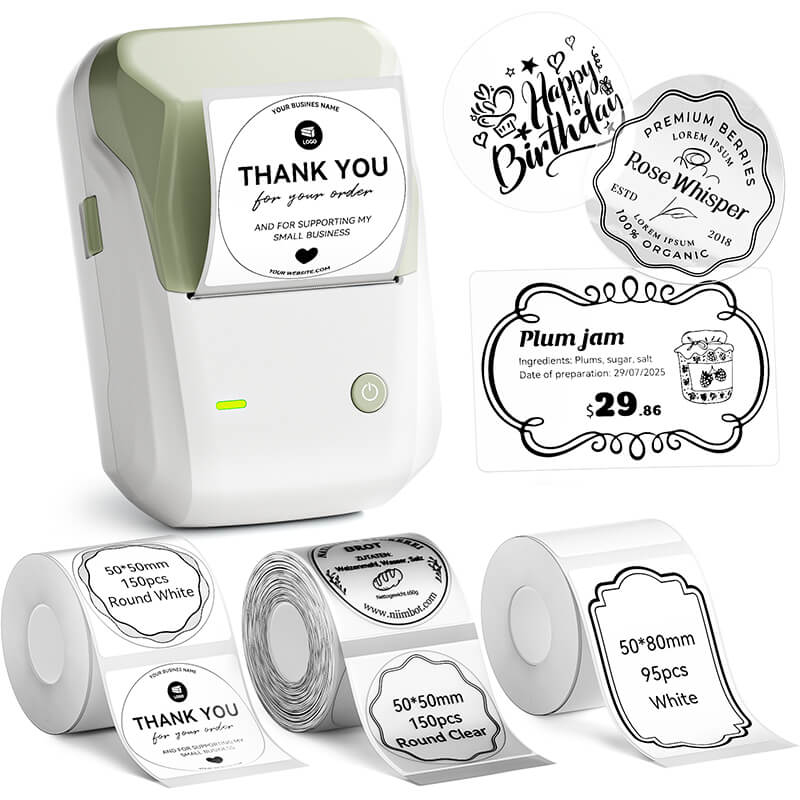NIIMBOT B1 Inkless Thermal Label Printer, Create Professional Business Labels with Ease