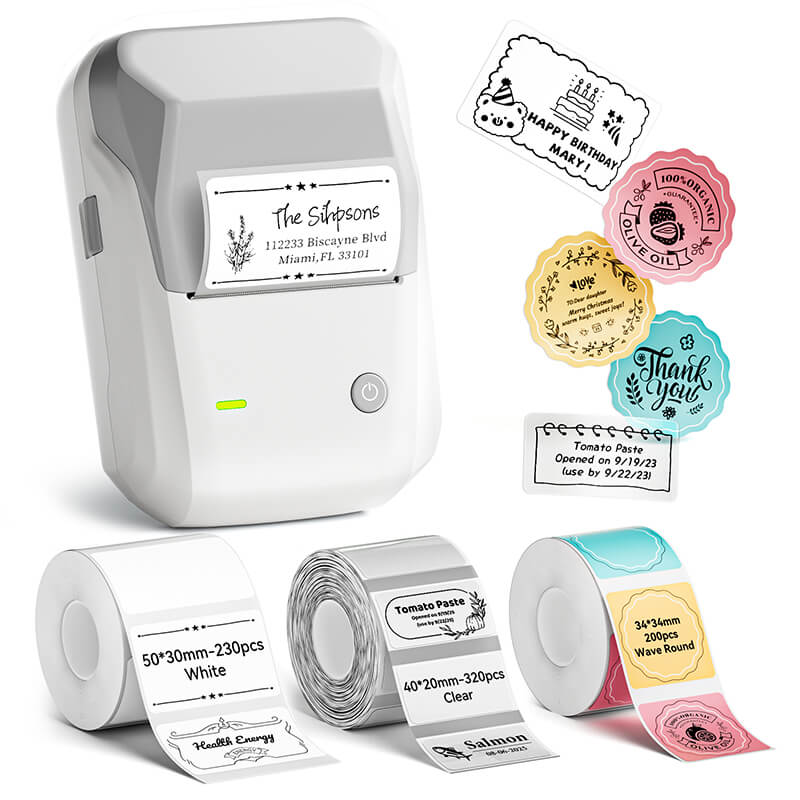 NIIMBOT B1 Inkless Thermal Label Printer, Create Professional Business Labels with Ease