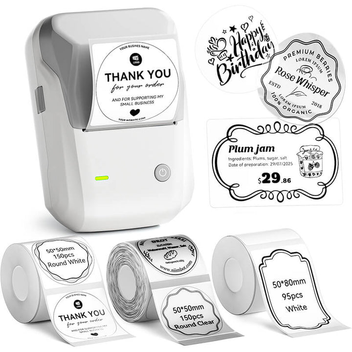 NIIMBOT B1 Inkless Thermal Label Printer, Create Professional Business Labels with Ease