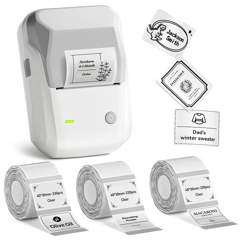 NIIMBOT B1 Inkless Thermal Label Printer, Create Professional Business Labels with Ease