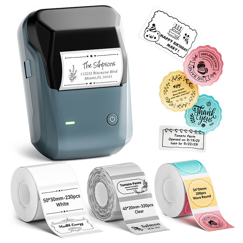 NIIMBOT B1 Inkless Thermal Label Printer, Create Professional Business Labels with Ease