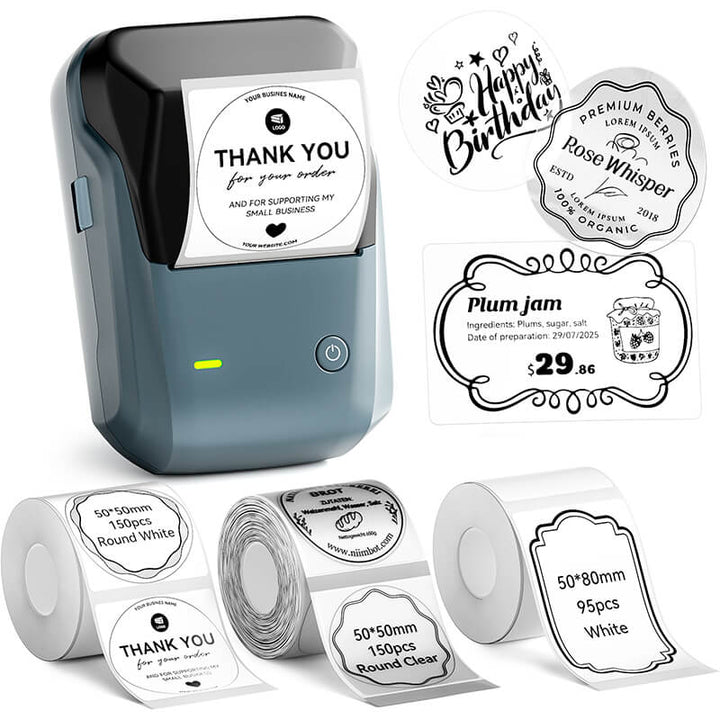 NIIMBOT B1 Inkless Thermal Label Printer, Create Professional Business Labels with Ease
