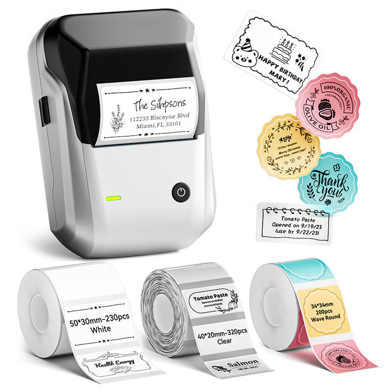 NIIMBOT B1 Inkless Thermal Label Printer, Create Professional Business Labels with Ease