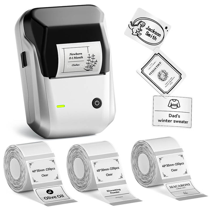 NIIMBOT B1 Inkless Thermal Label Printer, Create Professional Business Labels with Ease