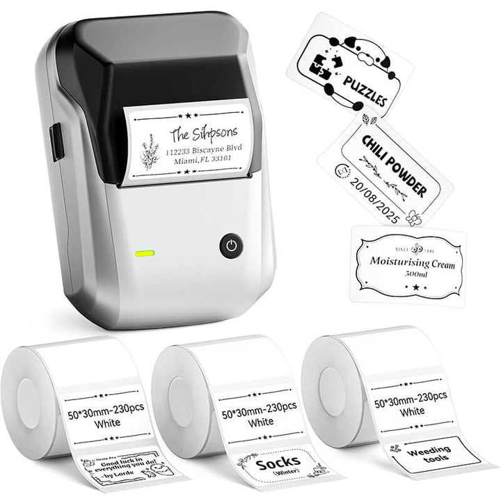 NIIMBOT B1 Inkless Thermal Label Printer, Create Professional Business Labels with Ease