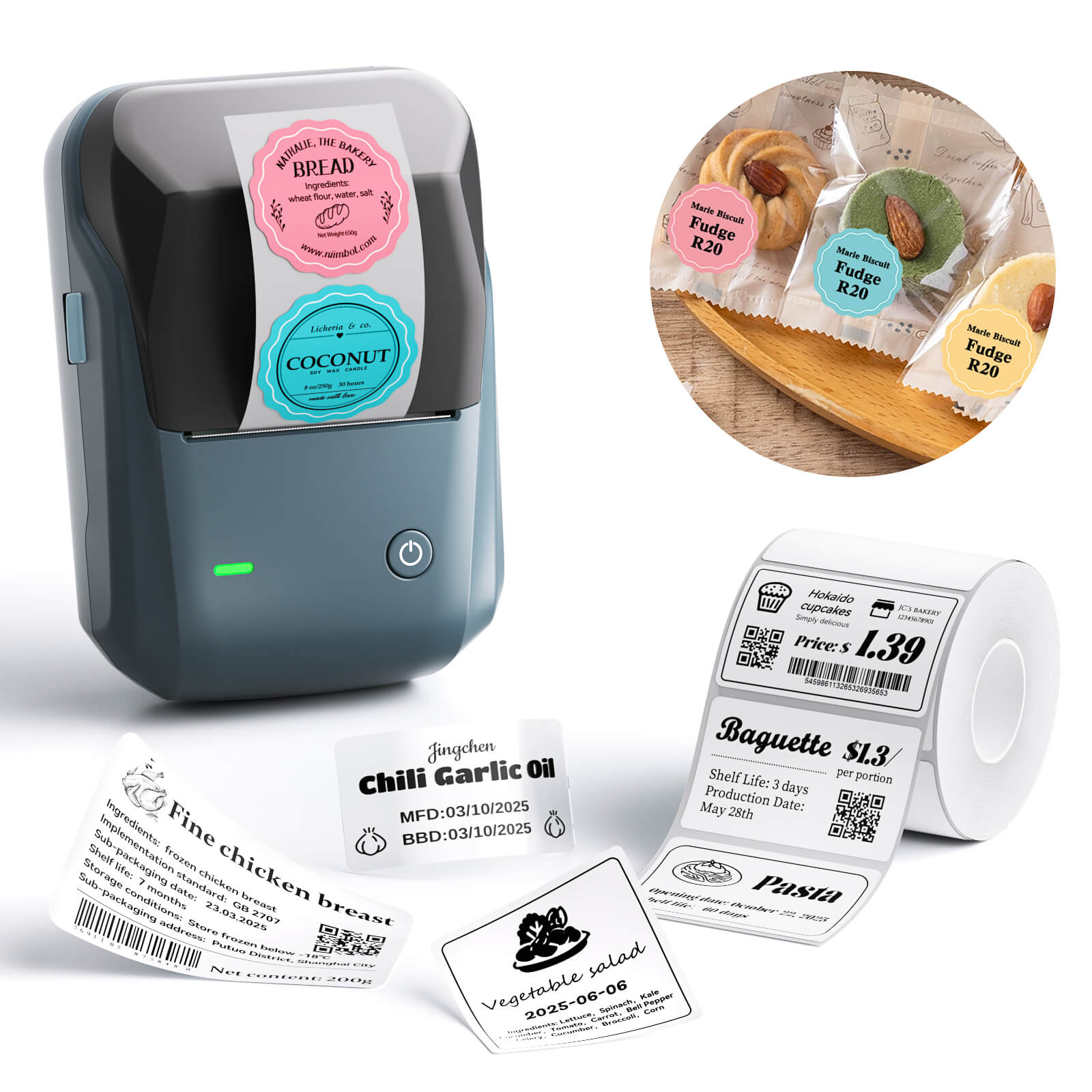 NIIMBOT B1 Inkless Thermal Food Label Maker — NIIMBOT