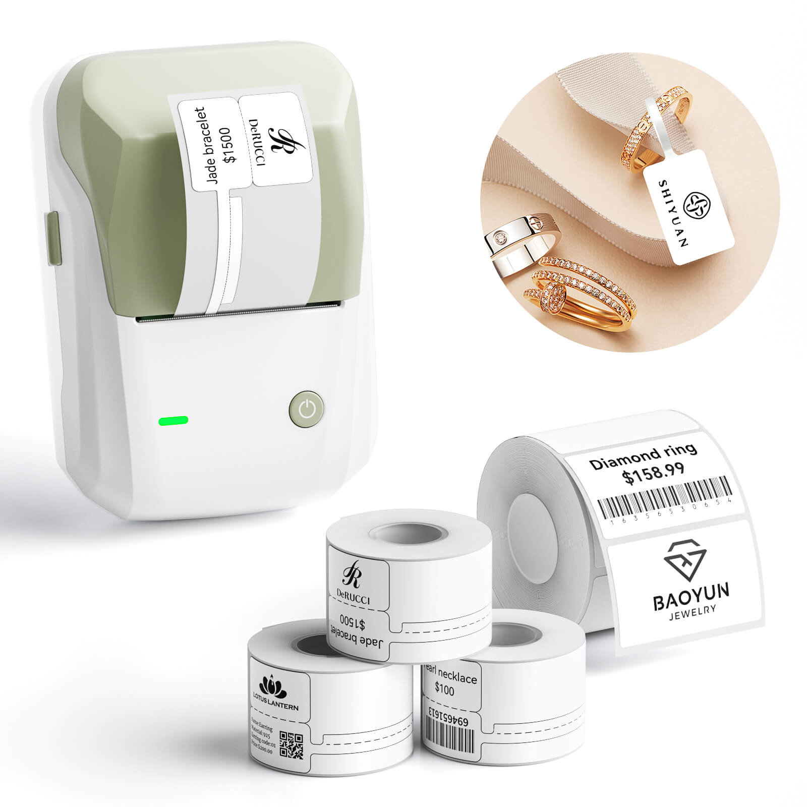 B1 Thermal Jewelry Label Printer set Jewelry sales Support Android iPhone Windows