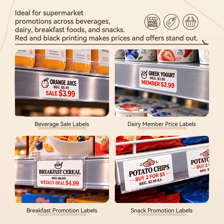 NIIMBOT B1 Pro Label Printer for Supermarket Price Tags, Wireless Bluetooth Barcode & Shelf Label Maker