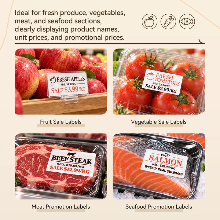 NIIMBOT B1 Pro Label Printer for Supermarket Price Tags, Wireless Bluetooth Barcode & Shelf Label Maker