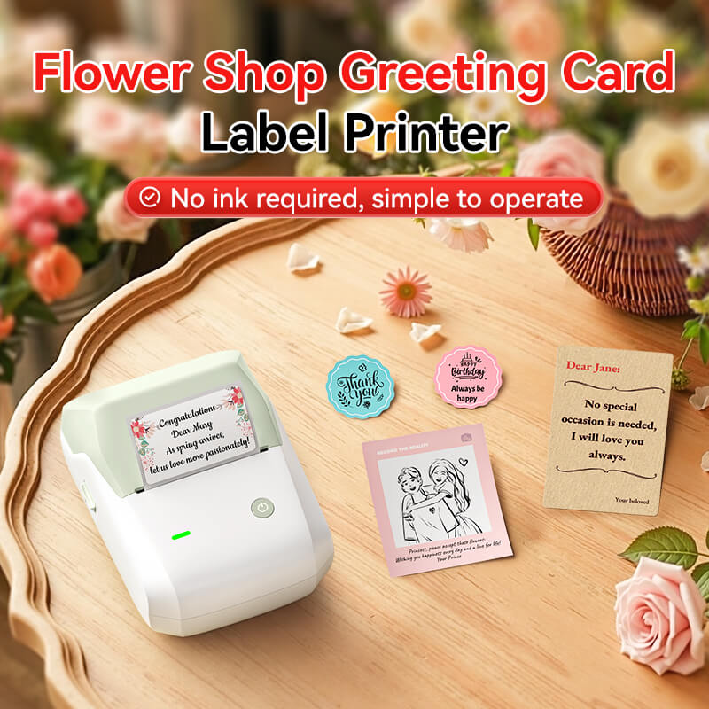 NIIMBOT B1 Pro Label Maker, 300DPI HD Label Printer, Ideal for Flower Price Tags