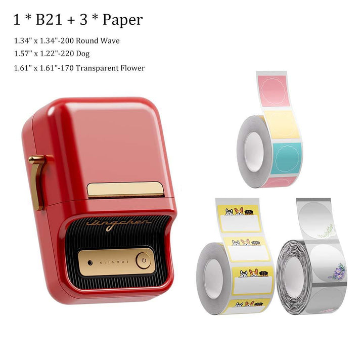 NIIMBOT B21 Label Maker and Label Tape Set - NIIMBOT