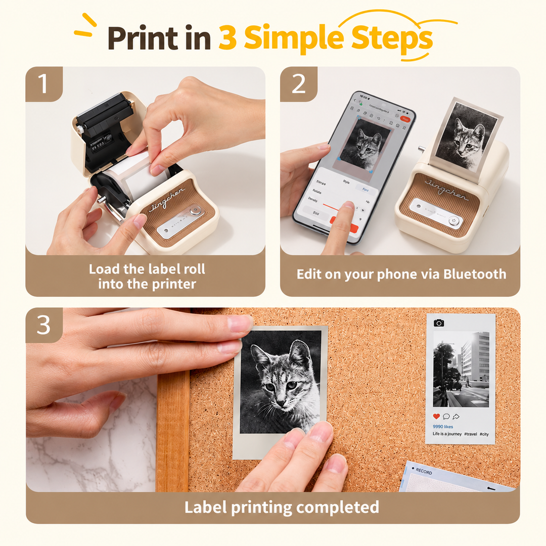 Impresora de etiquetas NIIMBOT B21 Pro de 300 ppp, impresión de fotografías, conexión Bluetooth para notas, fotos, gráficos de estudio, creador de notas