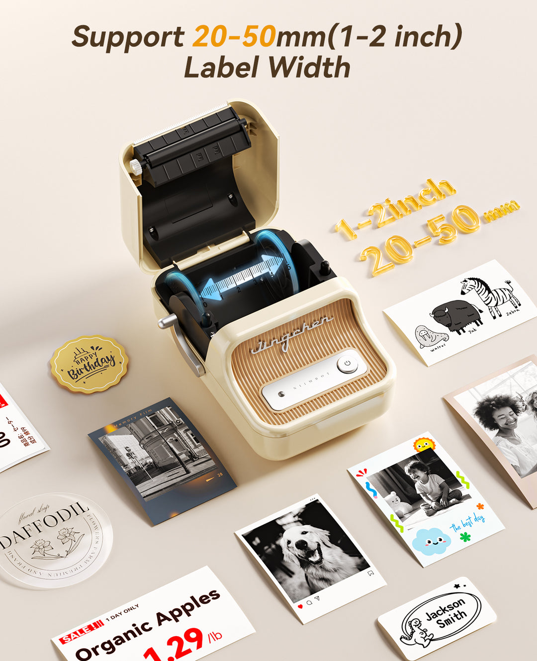 Impresora de etiquetas NIIMBOT B21 Pro de 300 ppp, impresión de fotografías, conexión Bluetooth para notas, fotos, gráficos de estudio, creador de notas