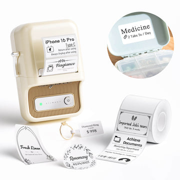 NIIMBOT B21 Bluetooth Thermal Label Printer - White