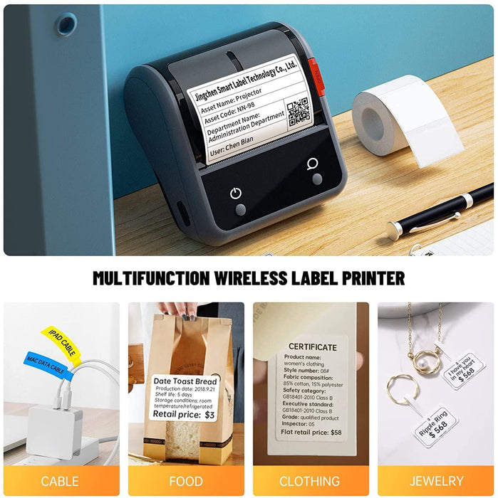 NIIMBOT Portable Bluetooth Thermal Label Printer,Wireless Label Maker  Sticker Printer for Supermarket Price Name Printing 