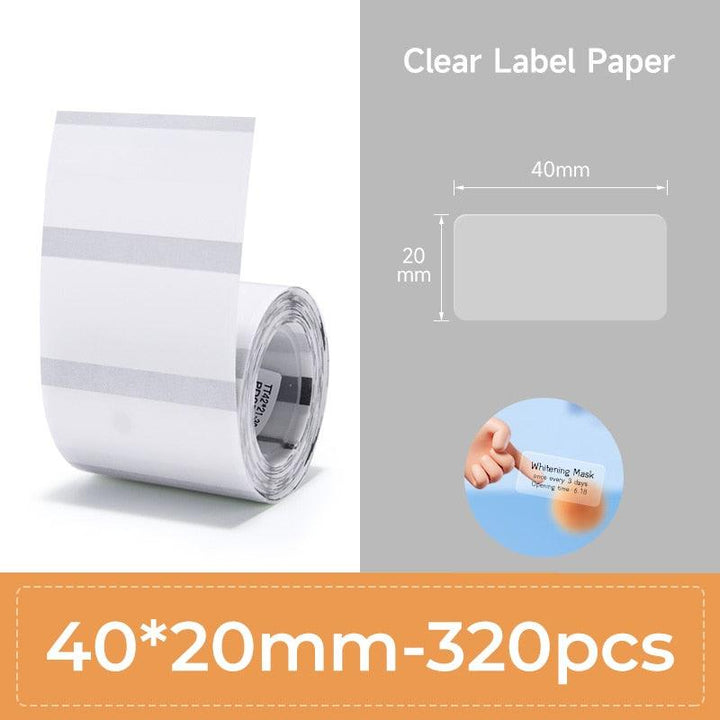 NIIMBOT Clear Label Tape for B21, B1, B3S, Effortless Organization and Identification - NIIMBOT