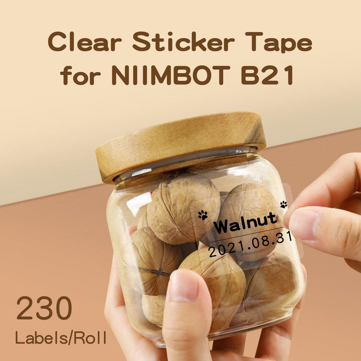 NIIMBOT Clear Lable 1.57" x 1.18" (40×30mm) for B1/B21/B3S - NIIMBOT