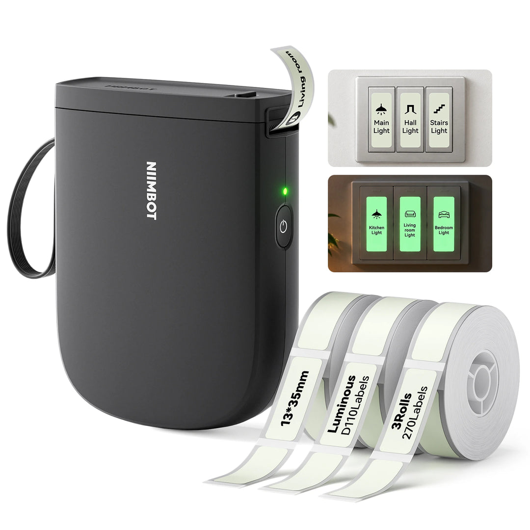 NIIMBOT D11 Upgraded 300DPI Thermal Label Maker Portable Bluetooth for Home, School, Office