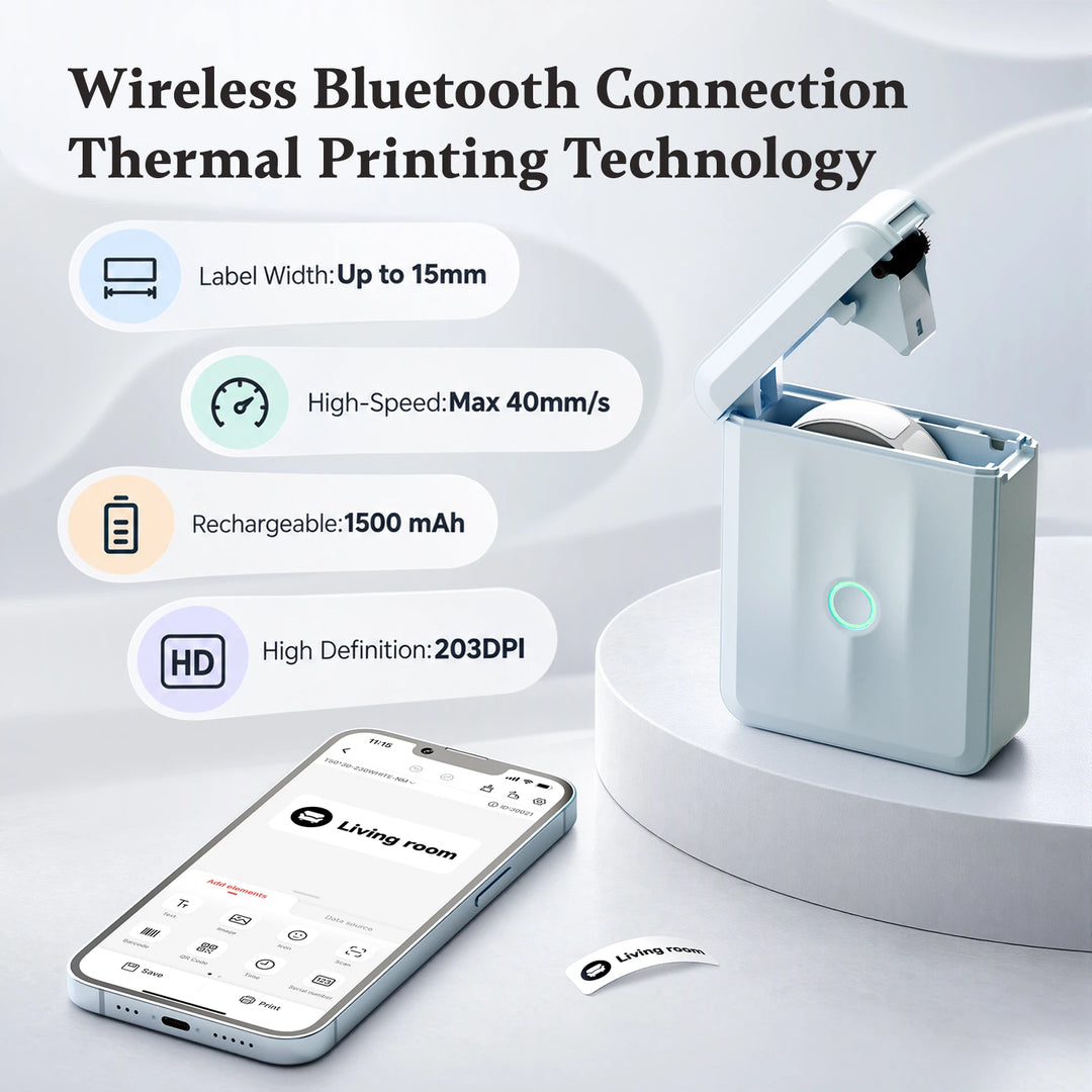NIIMBOT D110 Upgraded Bluetooth Printer for Office, Home, Kitchen, School