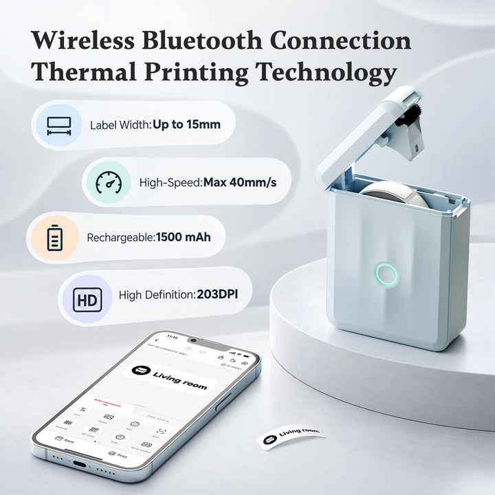 NIIMBOT D110 Upgraded Bluetooth Printer for Office, Home, Kitchen, School