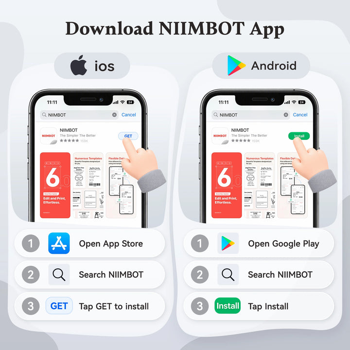 NIIMBOT app download guide for iOS and Android