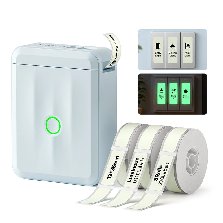 NIIMBOT D110 & D11 Bluetooth Thermal Label Maker for Home, Pantry, Small Business