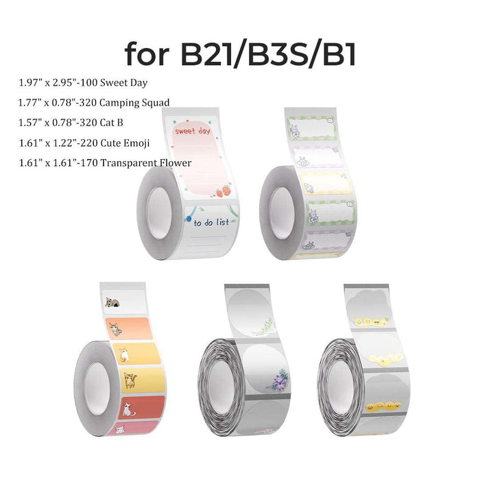 B21 Label Printer and Color Paper Set