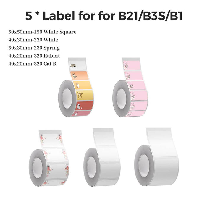 NIIMBOT Label Paper Set for B21/B3S/B1 - NIIMBOT