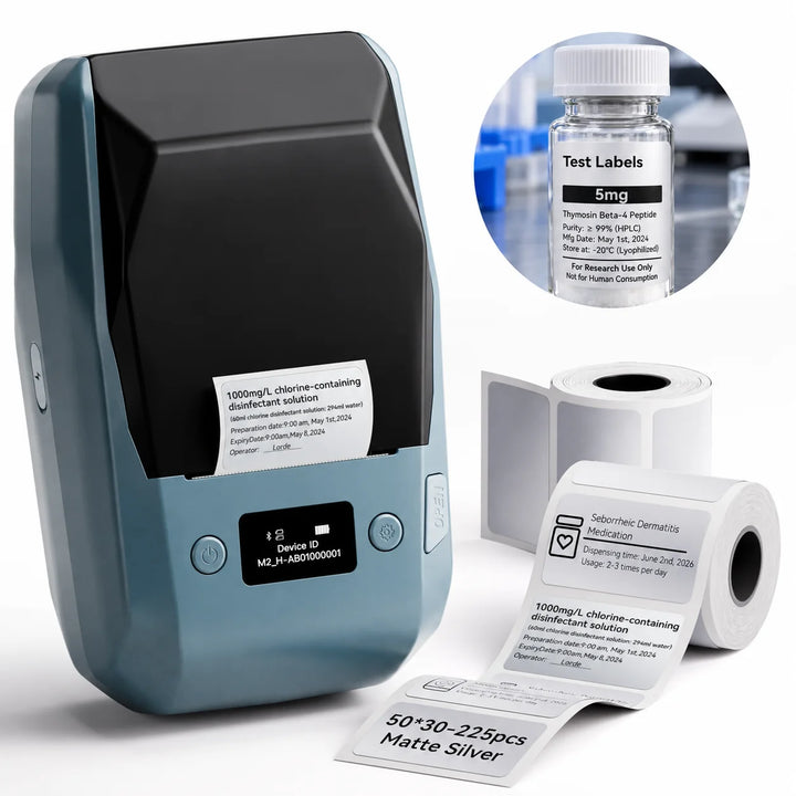 NIIMBOT M2 Thermal Transfer Label Maker, Έξυπνη έγχρωμη εκτύπωση με τηλέφωνα & υπολογιστή για γραφείο, εργαστήριο, φιαλίδιο