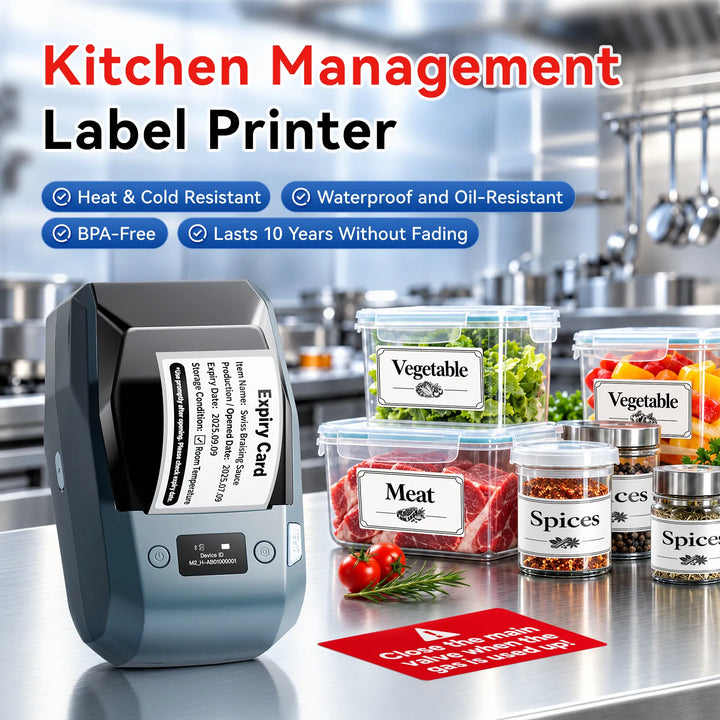 NIIMBOT M2 Thermal Transfer Label Maker for Commercial Kitchen & Food Prep