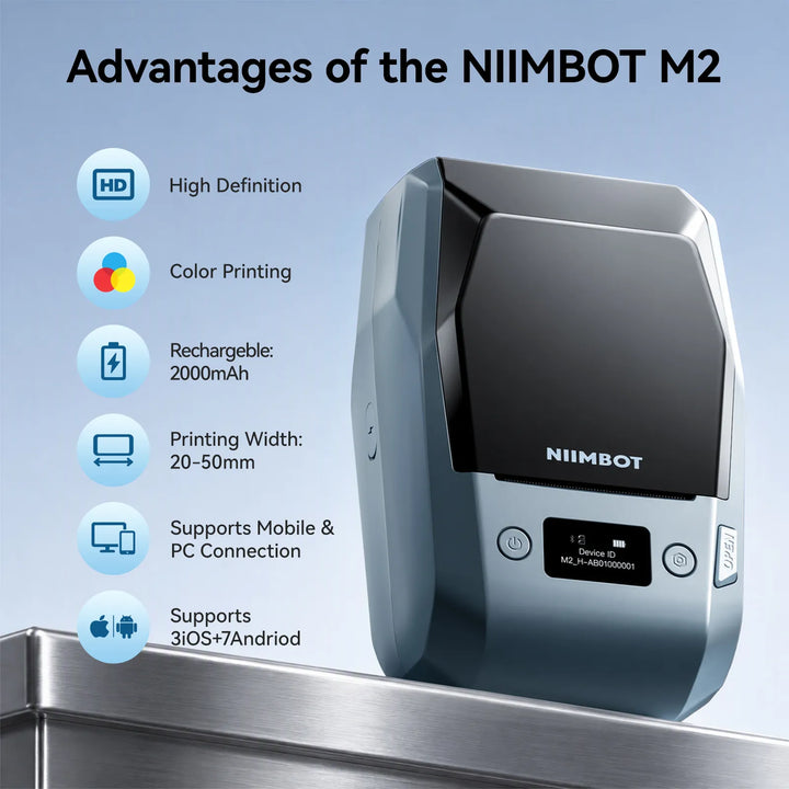 NIIMBOT M2 Thermal Transfer Label Maker for Commercial Kitchen & Food Prep